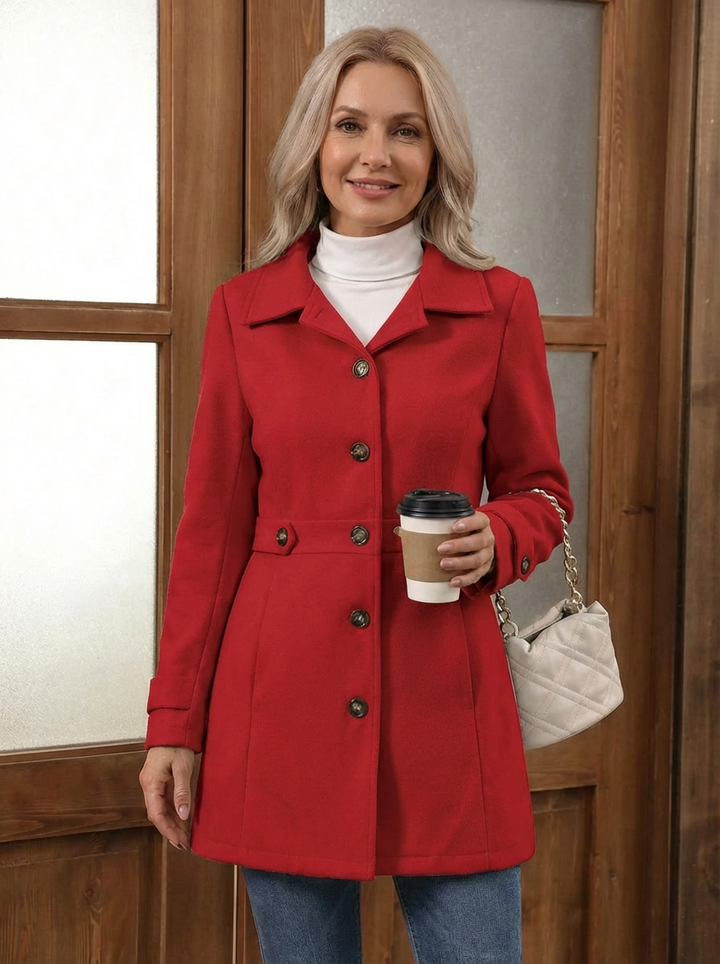 Elegant Wool-Blend Coat – Comfortable, Flattering & Timeless